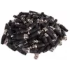 BNC Male Plug Connector for RG-59 Coaxial Cable, 75 Ohm, Screw-on, Plastic Housing, Black, 100 pcs