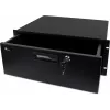 Getfort GF-4U-drawer 4U Rack Drawer - 19-inch Sliding Drawer with Lock, Black