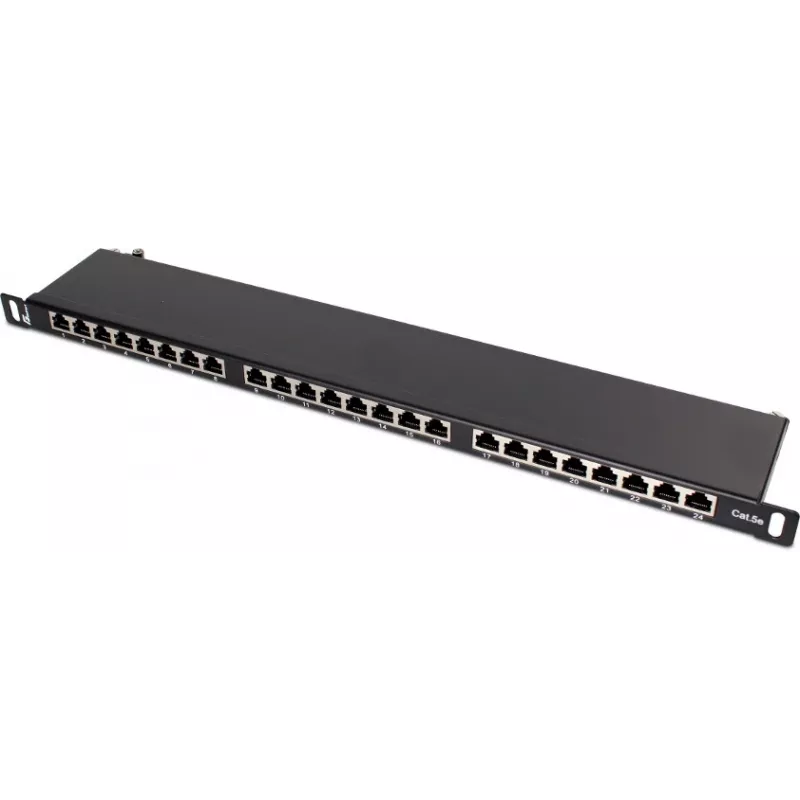 Patch Panel FTP Cat.5e 24 Port 0.5U Black GETFORT PGF-5EFTP24-B8