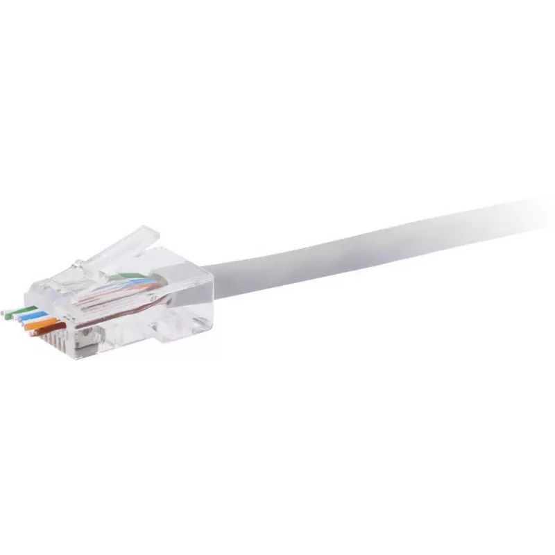 GETFORT RJ45 Cat.6 UTP Pass-Through Modular Plug 8P8C (100-Pack) - Transparent