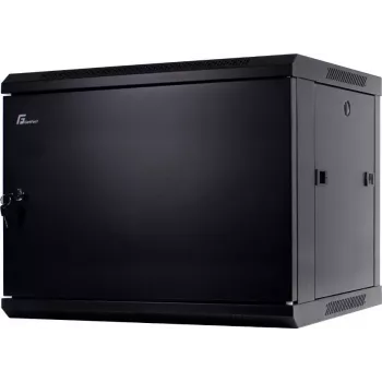 GETFORT CALI 9U 600x600 Wall-Mount Server Rack Cabinet with Solid Steel Door - Black