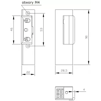 ELEKTRA-PLUS Electric Door Strike R3 with Memory, Without Mechanical Blocking, Left Hand, 12V AC/DC, Fail-Secure