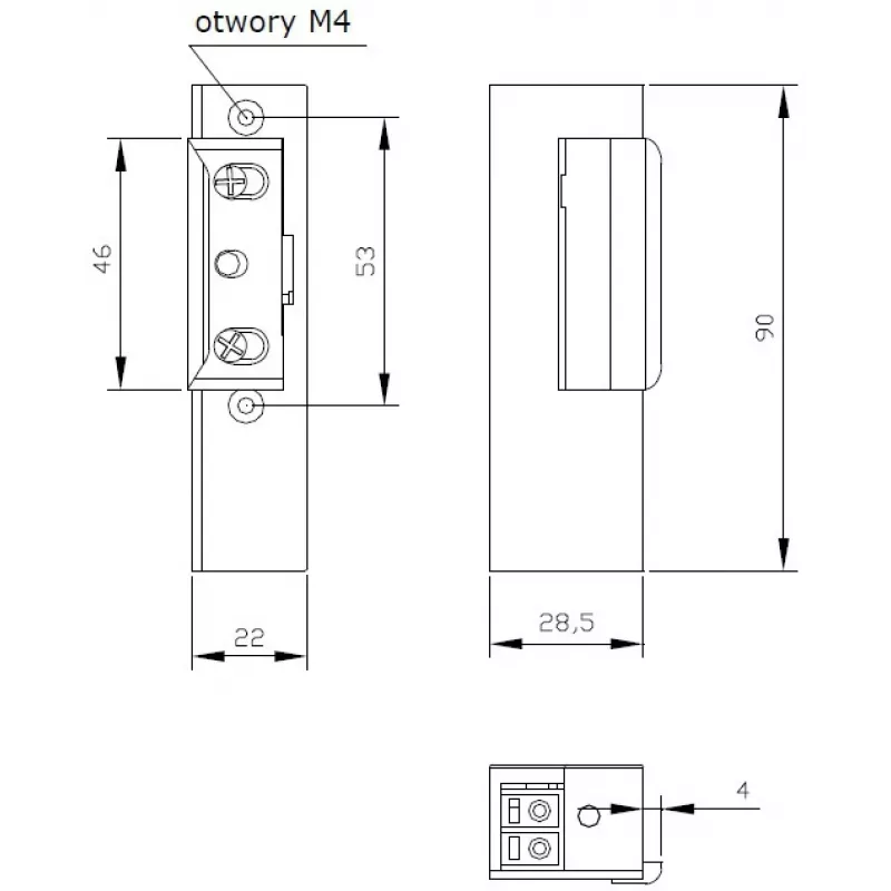 ELEKTRA-PLUS Electric Door Strike R3 with Memory, Without Mechanical Blocking, Left Hand, 12V AC/DC, Fail-Secure