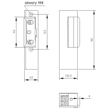 ELEKTRA-PLUS Electric Door Strike R3 Left Hand Fail-Secure with Memory and Mechanical Blockade