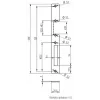 ELEKTRA-PLUS Escutcheon for Mortise Lock Cases Zinc-Plated 200x20mm