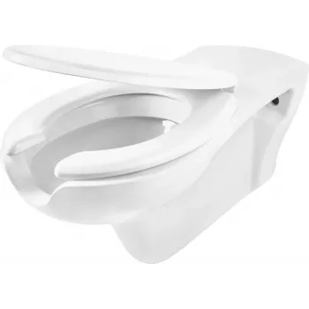 DEANTE Toilet Bowl with Seat for People with Reduced Mobility - Close-Coupled WC Compact, White Ceramic, Soft-Close Seat, Dual Flush 3/6L