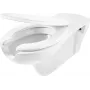 DEANTE Toilet Bowl with Seat for People with Reduced Mobility - Close-Coupled WC Compact, White Ceramic, Soft-Close Seat, Dual Flush 3/6L