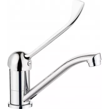 DEANTE Washbasin Faucet with Swivel Spout - Clinic Lever, Chrome, Single-Hole Deck-Mounted, 7 L/min