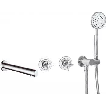 DEANTE Concealed Bath Faucet with Shower Set Matte Black