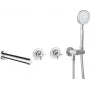 DEANTE Concealed Bath Faucet with Shower Set Matte Black