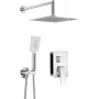 DEANTE Omnires Y Concealed Shower Set with Mixer Box, Chrome, 2 Outlets
