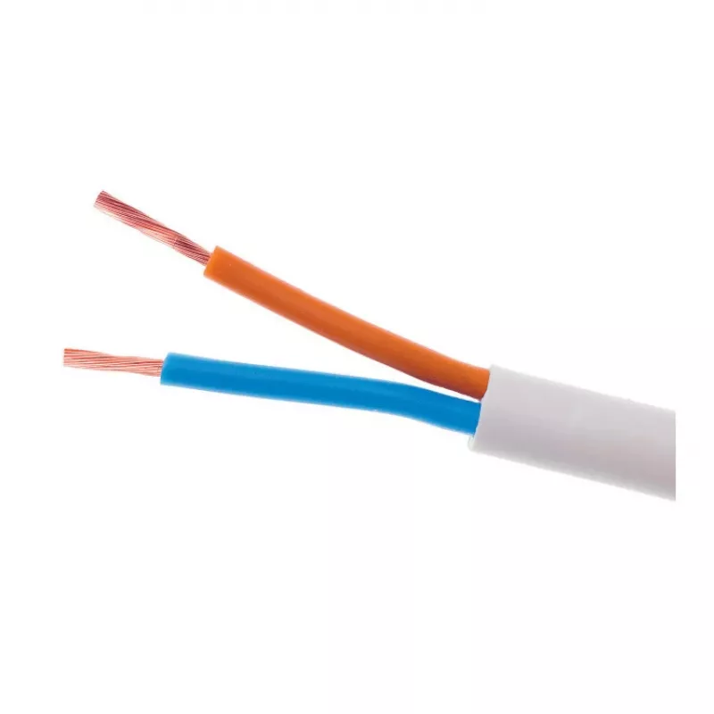 ELEKTROKABEL OMY 2x1mm² H03VV-F Electrical Cable White 100m