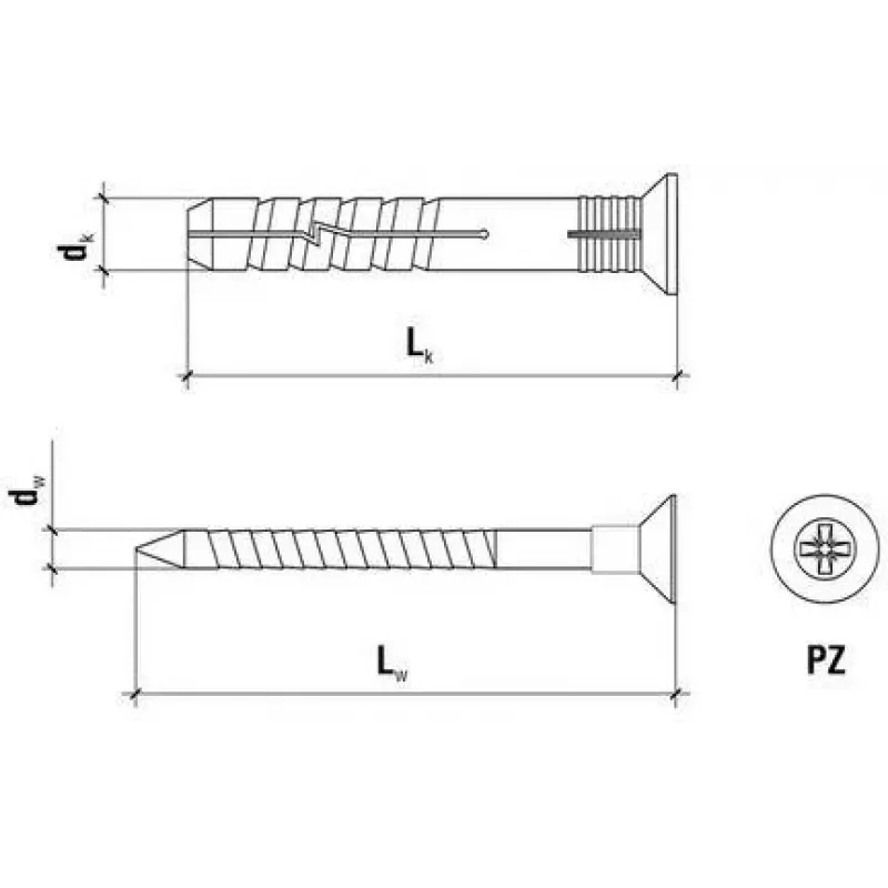 WKRĘT-MET Rapid Mounting Dowel SM-06040 6 x 40 mm 200 pcs