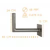 CORAB USL-48/400AL Angled Wall Mount Bracket 48mm 400mm Aluminum