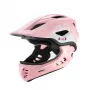 ROCKBROS TT-32002 Rabbit Children's Convertible Helmet with Detachable Chin Guard, Size M (54-58 cm), Pink