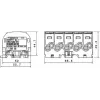 SIMET SIMBLOCK SCB 25-5X Distribution Block Al/Cu 1x25mm² Input 5x1.5-16mm² Output Grey
