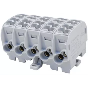 SIMET SIMBLOCK SCB 25-5X Distribution Block Al/Cu 1x25mm² Input 5x1.5-16mm² Output Grey