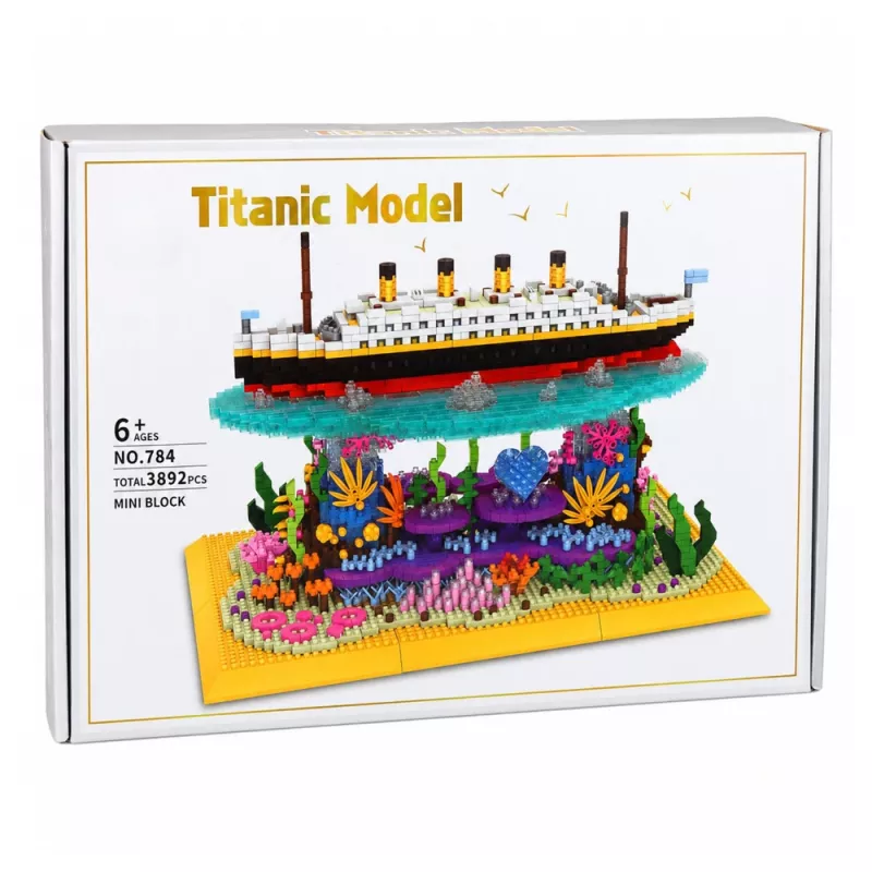 LEAN TOYS Construction Bricks Titanic Ship on a Coral Reef 3892 pcs.