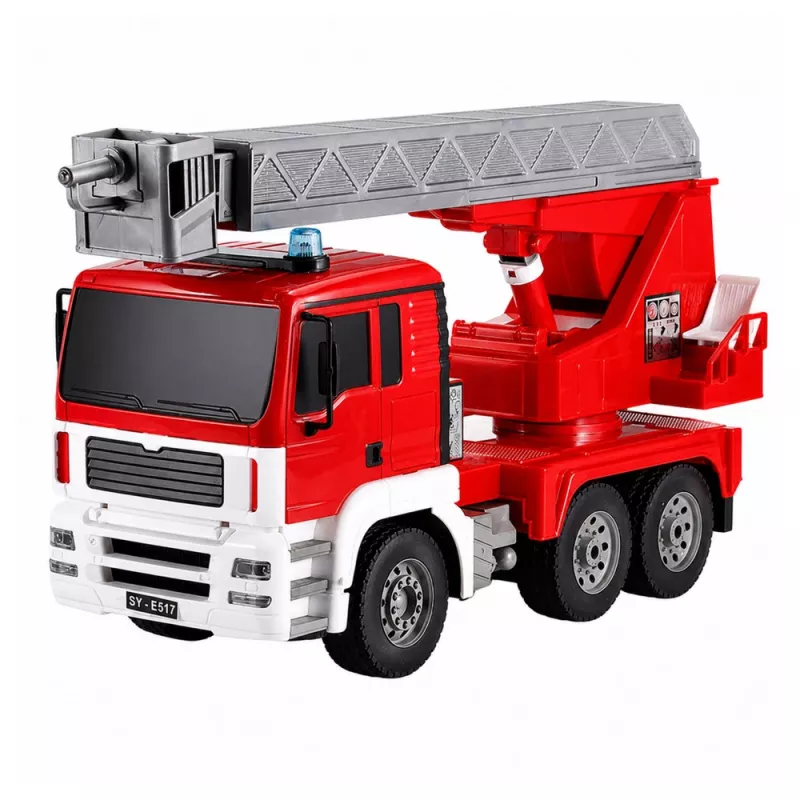 LEAN TOYS Fire Truck with 660° Rotating Boom, Remote Controlled RC 1:20