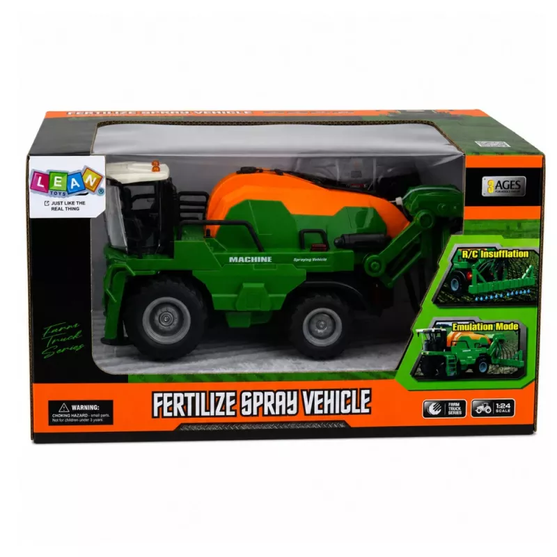 LEAN TOYS Agricultural Harvester with Sprayer Spraying Function Lights Sounds 1:24