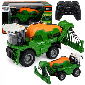 LEAN TOYS Agricultural Harvester with Sprayer Spraying Function Lights Sounds 1:24