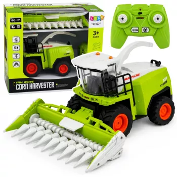LEAN TOYS Remote Controlled Corn Harvester with Lights and Sounds 1:24