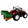 LEAN TOYS RC Remote Controlled Agricultural Tractor with Seeder Lights Red 1:24