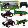 LEAN TOYS Remote Controlled Agricultural Tractor with Conveyor Belt RC Bale Lights 1:24