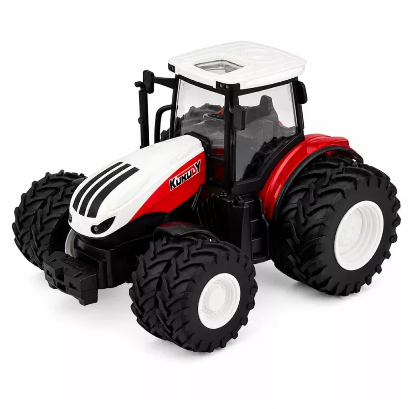 LEAN TOYS Remote Controlled RC Farm Tractor with Trailer and Cow Figure 1:24