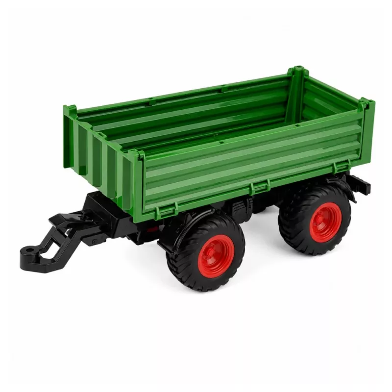 LEAN TOYS Remote Controlled Farm Tractor with Tipper Trailer, Lights, Sound 1:24