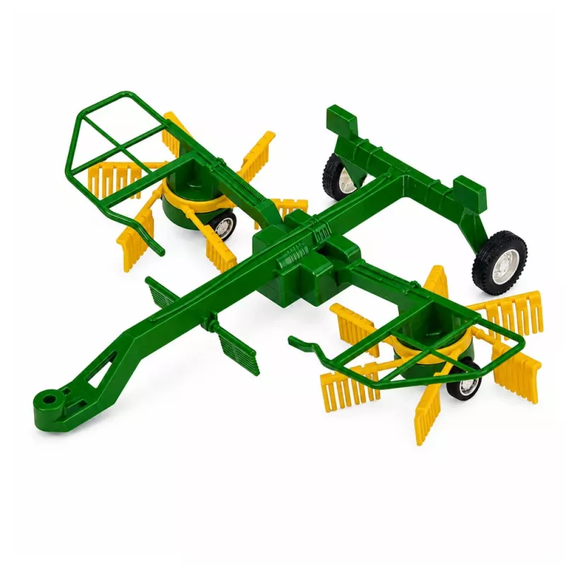 LEAN TOYS Remote Controlled Farm Tractor with Hay Rake RC Lights 1:24