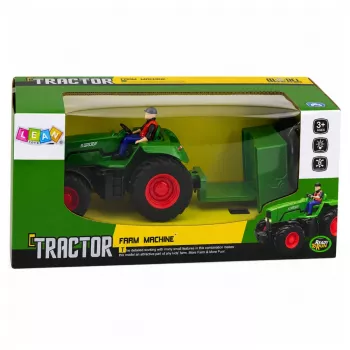 LEAN TOYS Remote Controlled RC Agricultural Tractor with Box Trailer Farmer 1:24