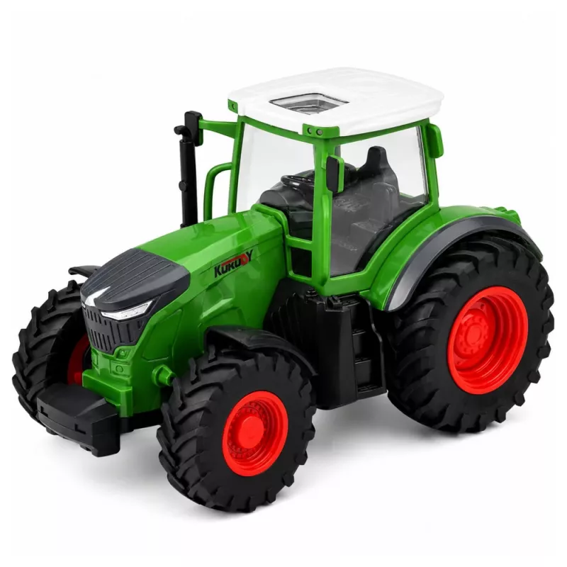 LEAN TOYS Remote Controlled RC Agricultural Tractor with Tipper Trailer and Lights 1:24