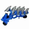 LEAN TOYS Agricultural Farm Tractor With Double-Furrow Plow Rubber Wheels Green 1:24