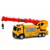 LEAN TOYS Truck with Crane and Vehicle Transporter Lights Sounds Yellow