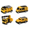 LEAN TOYS Truck with Crane and Vehicle Transporter Lights Sounds Green