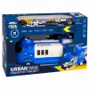 LEAN TOYS Foldable Police Transport Plane with Vehicles Lights Sounds