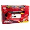 LEAN TOYS Large Foldable Firefighter Transport Plane with Vehicles, Lights, and Sounds