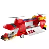 LEAN TOYS Large Foldable Firefighter Transport Plane with Vehicles, Lights, and Sounds