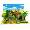 LEAN TOYS Set of Wild Animals Figures Fox Giraffe Hippo Deer Park 3D Board