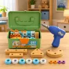 LEAN TOYS Screwdriver Construction Set with Blocks in a Case 190 pcs.