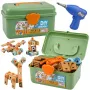 LEAN TOYS Screwdriver Construction Set with Blocks in a Case 190 pcs.