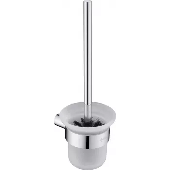 DEANTE Wall-Hung Toilet Brush Set Stainless Steel Matt Silver/Black Osimo