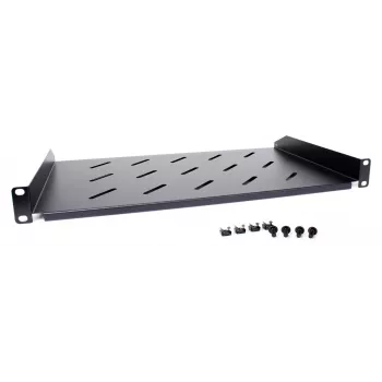 Getfort Universal 19-inch 1U 270mm Black Rack Shelf