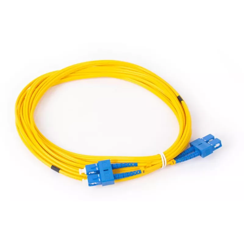 GETFORT GF-SUSUD5 Single-Mode SC/UPC to SC/UPC Duplex Fiber Optic Patch Cable 5m Yellow