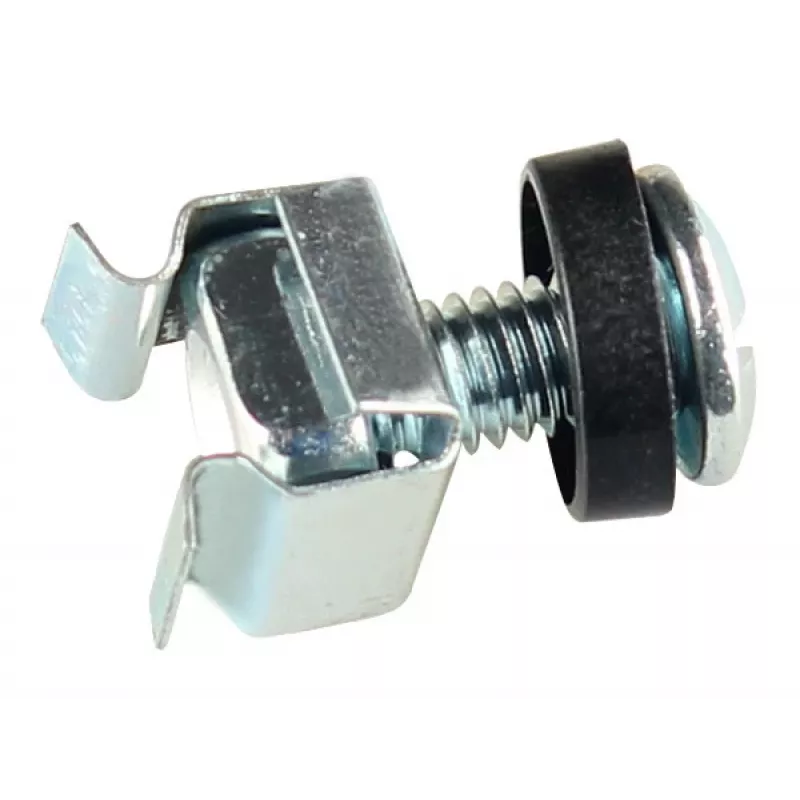 GETFORT Rack Mounting Kit 100 Pieces - M6 Screws, Cage Nuts, Washers - Black