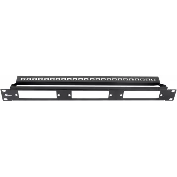 Getfort 1U 24-Port Modular Patch Panel Black
