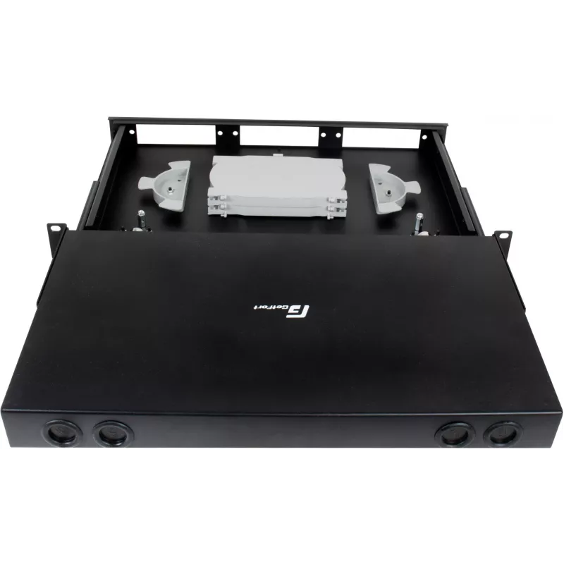 GETFORT GF-FO-MOD 1U 19-inch Rack Mount Fiber Optic Patch Panel, 3 Module Slots, Black