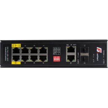 GETFORT GF-110-8PG-2G-2S Industrial PoE+ Switch, 8x PoE+ Gigabit + 2x Gigabit + 2x SFP, -40°C to 80°C