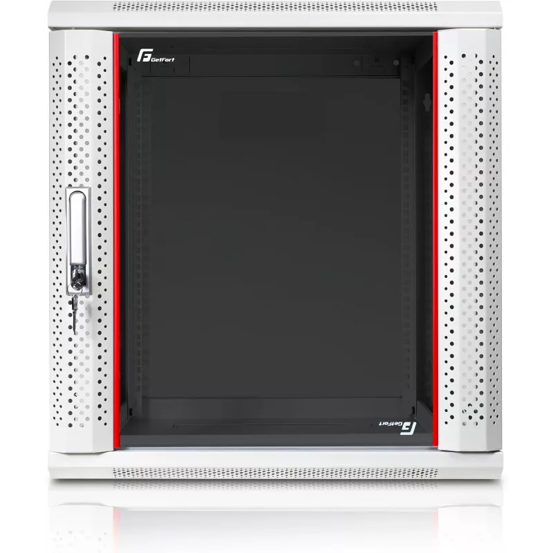 GETFORT 19 inch Wall Mount Rack Cabinet 12U 600x600mm Grey (RAL 7035) - WGF12-66EH-WGG
